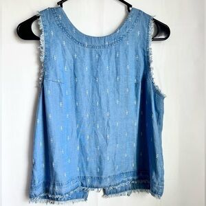 NWT Thread & Supply Chambray Haven Tank Sleeveless Blouse- Size Small
